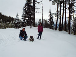 Russ and Beth with Rico Jamthund Male