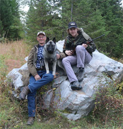 John and his grandson with Tucker