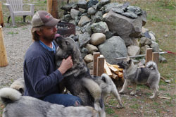 Dale and the Norwegian Elkhounds