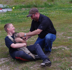 Ron and his son, picking up Ranger